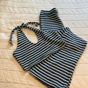 Crochet halter and pant set